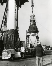 Space Capsule Being Mated to Component   (click for a larger preview)