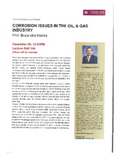 Corrosion Issues in the Oil &Gas Industry   (click for a larger preview)