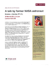 A Talk by former NASA Astronaut   (click for a larger preview)