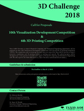 Call for Proposal: 10th Visualization Development Competition & 6th 3D Printing Competition 2018   (click for a larger preview)
