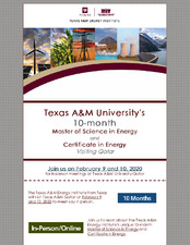 Master of Science in Energy and Certificate in Energy Visiting Qatar   (click for a larger preview)