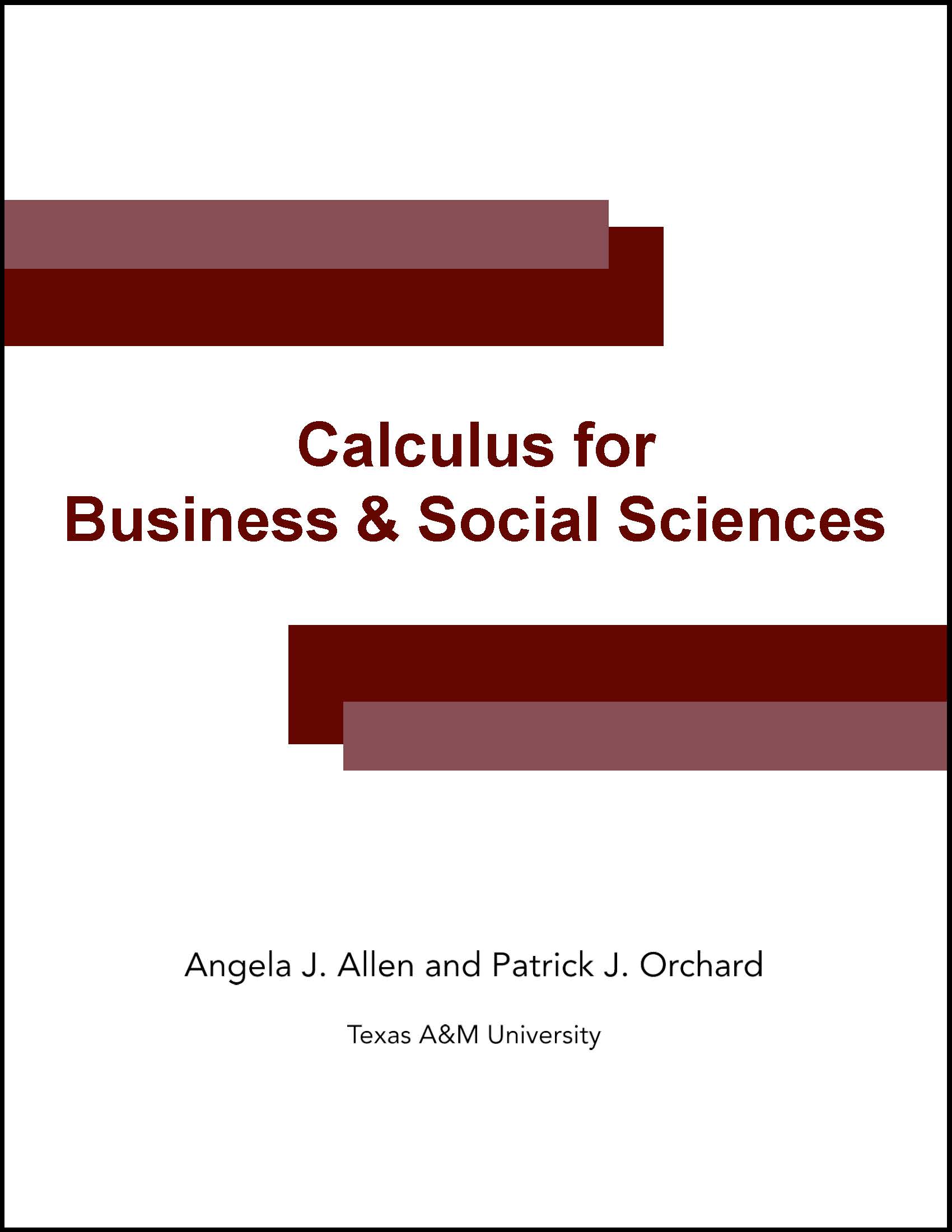Calculus for Business & Social Sciences OER Textbook