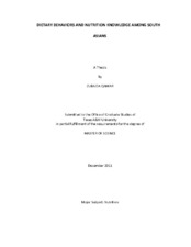 Nutrition thesis pdf
