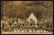 Scout troop in front of Tent   (click for a larger preview)