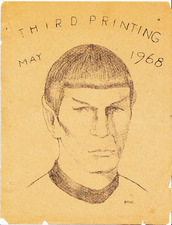 Cover for "Spockanalia," a Star Trez fan zine made in the 1960s by fans of the show.