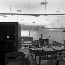 Lecture Hall with Students from Behind Projector Booth, number 2   (click for a larger preview)