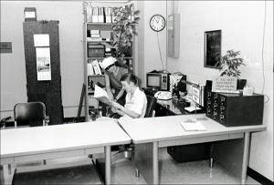 Biomedical Learning Resources Center and Two Employees   (click for a larger preview)