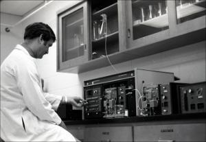 Man in Lab Operates Equipment, number 1   (click for a larger preview)