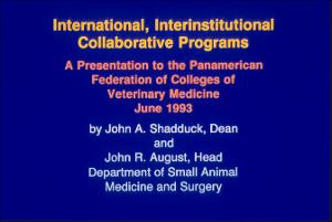 International, Interinstitutional Collaborative Programs Slide Presentation, number 01   (click for a larger preview)