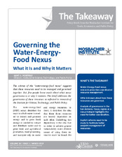 Opening up' the governance of water-energy-food nexus: Towards a