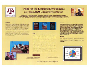 iPads for the Learning Environment at Texas A&M University at Qatar   (click for a larger preview)