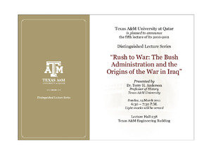 Rush to War: The Bush Administration and the Origins of the War in Iraq   (click for a larger preview)