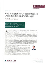 Next Generational Optical Internet: Opportunities and Challenges   (click for a larger preview)