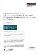 RFIC Tranceivers for 3.5G/HSDPA Muti-band Cellular Systems: Architectures Overview and Challenges   (click for a larger preview)