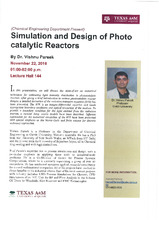 Simulation and Design of Photo Catalytic Reactors   (click for a larger preview)
