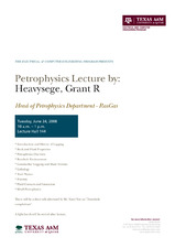 Petrophysics Lecture   (click for a larger preview)