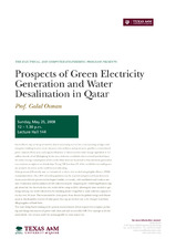 Prospects of Green Electricity Generation  and Water Desalination in Qatar   (click for a larger preview)