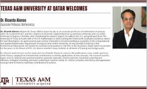 Faculty Welcomes Dr. Ricardo Alonso   (click for a larger preview)