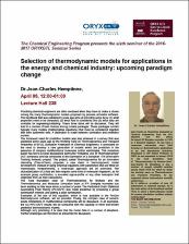 Selection of Thermodynamic Models for Applications in the Energy and Chemical Industry: Upcoming Paradigm Change   (click for a larger preview)
