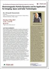 Electromagnetic Particle Dynamics and its Application for Imaging, Space and Solar Technologies   (click for a larger preview)