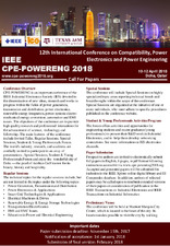 IEEE CPE-POWERING 2018: 12th International Conference on Compatibility, Power, Electronics and Power Engineering   (click for a larger preview)